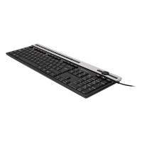 Unykach A2930 Teclado USB con 105 Teclas + 12 teclas multimedia - Teclas planas - Color Negro