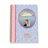 Dohe Santoro Poppi Loves Messenger Cuaderno Espiral Tapa Rigida - Tamaño Folio de 80 Hojas 90gr - Hojas con Cuadricula 4mm