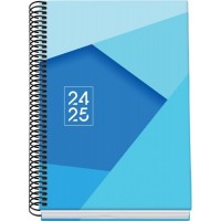 Dohe Tamgram Agenda Escolar Espiral A5 - Dia Pagina - Papel 70g/m2 - Cubierta de Carton Plastificado - Color Azul