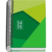 Dohe Tamgram Agenda Escolar Espiral A6 - Dia Pagina - Papel 70g/m2 - Cubierta de Carton Plastificado - Color Verde