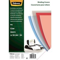 Fellowes Pack de 100 Portadas para Encuadernar de PVC A4 180 Micras - Transparentes