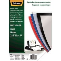 Fellowes Pack de 50 Portadas de Polipropileno A4 - 700 Micras - Alta Calidad - Color Negro