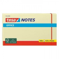 Tesa Notes Bloc de 100 Notas Adhesivas 125x75mm - Sin Disolventes - Reposicionables - Color Amarillo