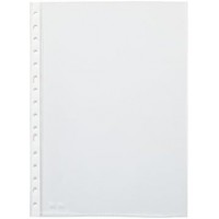 Pardo Pack de 100 Fundas Multitaladro Folio Transparentes 60 Micras - Acabado Piel de Naranja - Refuerzo en Blanco