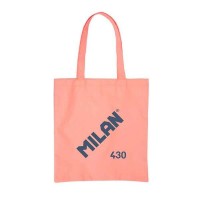 Milan Serie 1918 Tote Bag Bolsa de Tela - Tamaño  50x38x41cm - Asa Larga 27cm - Tejido 'ripstop' - Color Rosa