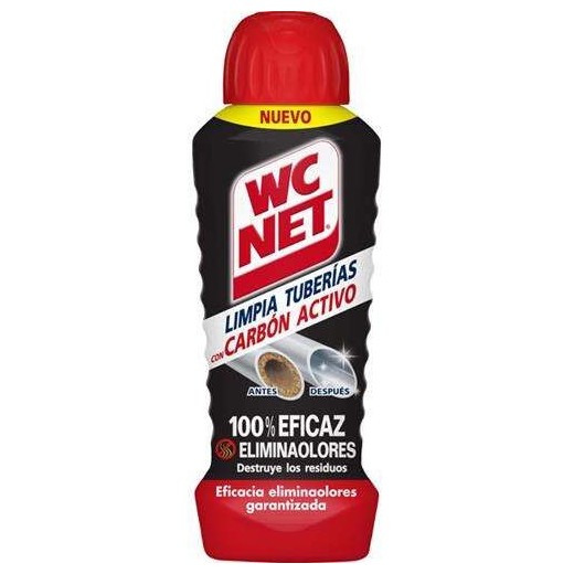 Wc Net Limpia Tuberias con Carbon Activo 700ml - Gel Denso de Accion Inmediata - Perfume Mentolado