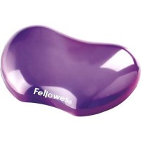 Fellowes Crystal Reposamuñecas Flexible de Gel - Resistente a las Manchas - Color Violeta