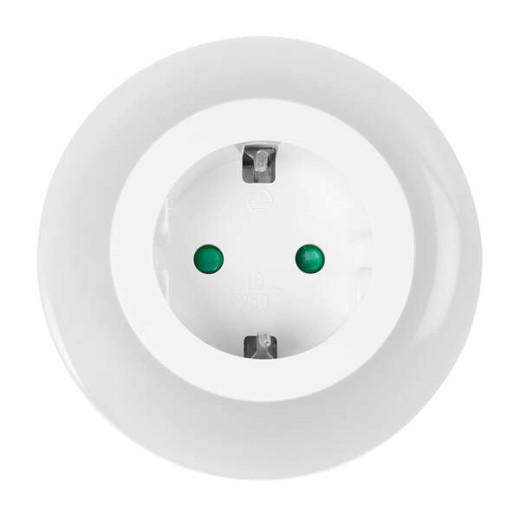 Orbegozo EN 1400 Enchufe con Luz Nocturna LED - 3 Colores de Luz - Proteccion contra Sobrecarga - Ideal para Viajes - Compacto y Seguro