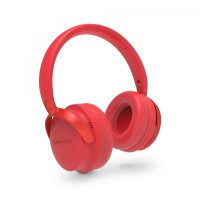 Energy Sistem Auriculares Bluetooth 5.1 - Diseño Plegable - 25h de Bateria - Graves Profundos - Microfono de Alta Calidad - Acabados Metalicos - Color Rojo