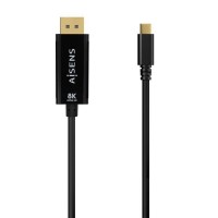 Aisens Cable Conversor USB-C a Displayport 8K@60Hz - USB-C/M-DP/M - 0.8m - Color Negro