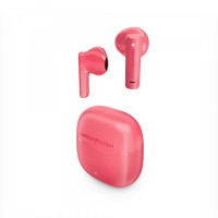 Energy Sistem Auriculares True Wireless - Bluetooth 5.4 - 20h Autonomia - Graves Profundos - Materiales Reciclados - Asistente de Voz Integrado - Color Rojo