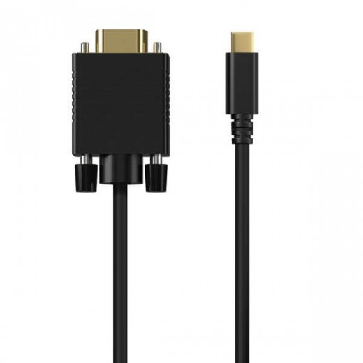 Aisens Cable Conversor USB-C a VGA - USB-C/M-Hdb15/H - 0.8m - Color Negro