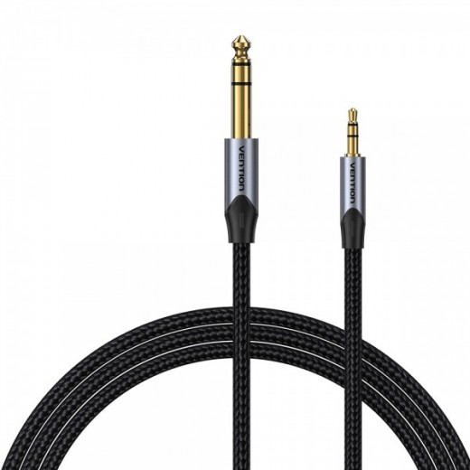 Vention Cable Estereo Jack 3.5 Macho a Jack 6.3 Macho - 1.5m - Color Gris