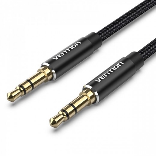 Vention Cable Estereo Jack 3.5 Macho a Jack 3.5 Macho - 1.5m - Color Negro