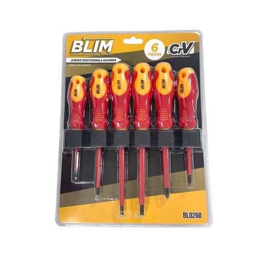 Blim Juego 6 Piezas Destornilladores - 1.000V - Con Soporte