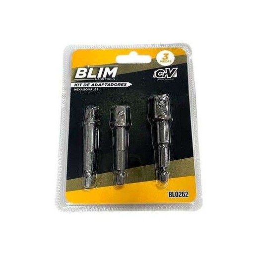 Blim Kit 3 Adaptadores 1/4 Hexagonal A 1/4-3/8-1/2