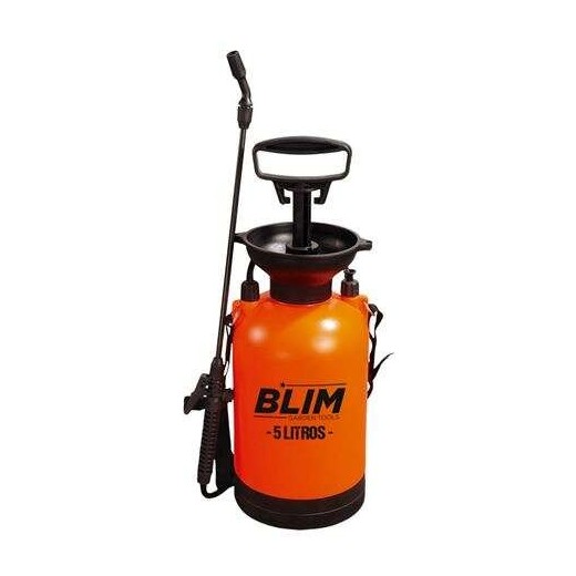 Blim Sulfatadora/Pulverizador de Mano 5L - Bomba con Presion hasta 3 bar - Boquilla Regulable - Correa para Colgar al Hombro