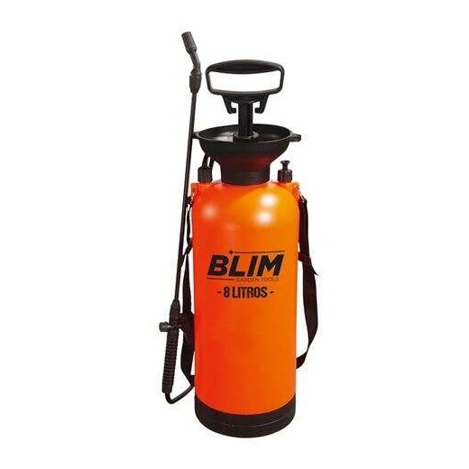 Blim Sulfatadora/Pulverizador de Mano 8L - Bomba con Presion hasta 3 bar - Boquilla Regulable - Correa para Colgar al Hombro