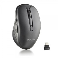 NGS Evo Jot Raton Inalambrico 1600dpi - Conexiones: 2.4 GHz USB-C + Bluetooth 5.1 + Bluetooth 5.1 - 5 Botones - Uso Diestro - Color Negro