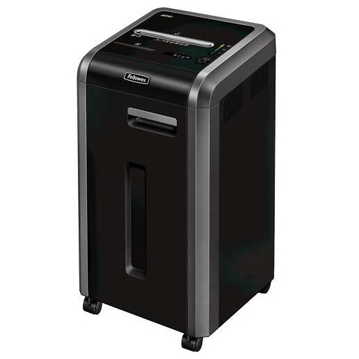Fellowes 225Ci Destructora de Papel Manual Corte en Particulas P-4 - Destruye hasta 24 Hojas - Capacidad de la Papelera 60L - Color Negro