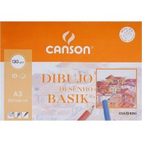 Canson Minipack de 10 Hojas de Dibujo Basik Liso A3 - 29