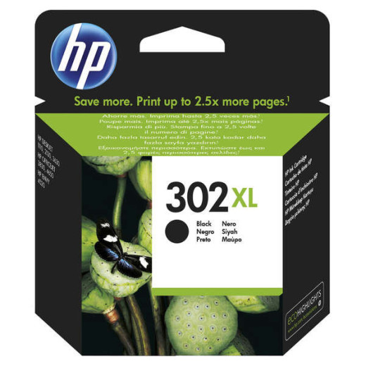 HP 302XL Negro Cartucho de Tinta Original - F6U68AE