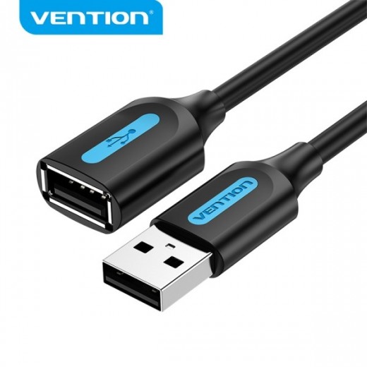 Vention CableTech USB 2.0 Extensor - Conector a Macho a a Hembra - 50 cm - Alta Compatibilidad - Color Negro