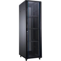 Aiten Data AI6622 Armario Rack de Suelo 19" - Desde 22U a 47U - 4 Ventiladores 120mm - Puerta de Cristal - Cerradura de Seguridad - Peso Max. hasta 800kg - Color Negro