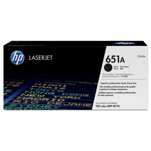 HP CE340A Negro Cartucho de Toner Original - 651A