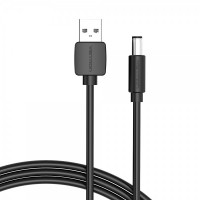 Vention Cable Alimentacion USB-A Macho a DC 5.5mm - 0.5m - Color Negro