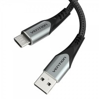 Vention Cable USB 2.0 Macho a MicroUSB Macho 60W 480Mbps - 0.5m - Color Gris