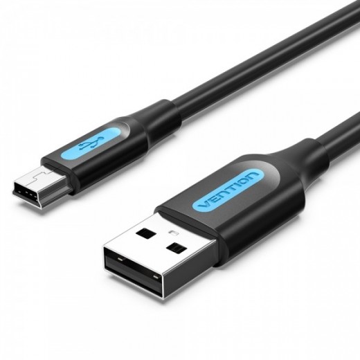 Vention Cable USB 2.0 Macho a MiniUSB Macho - 0.5m - Color Negro