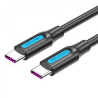 Vention Cable USB-C Macho a USB-C Macho - 1.5m - 5A PD100W - Color Negro