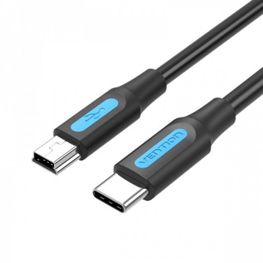 Vention Cable USB-C Macho a MiniUSB Macho - 0.5m - Color Negro