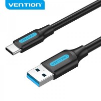 Vention Cable USB-A 3.0 Macho a USB-C Macho - 3A - 60W - 5Gbps - 0.5m - Color Negro