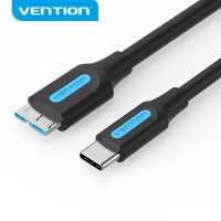 Vention Cable USB 3.0 C-Micro-B - Transmision 5Gbps - Conductor Cobre Estaño - Carcasa PVC - Color Negro