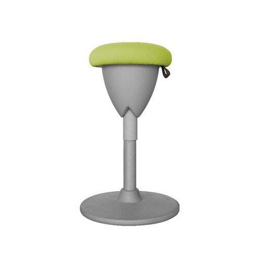 Cromad Design Taburete Multiusos - Asiento con Altura Ajustable - Giro de 360º - Tejido a Prueba de Agua - Color Verde/Gris