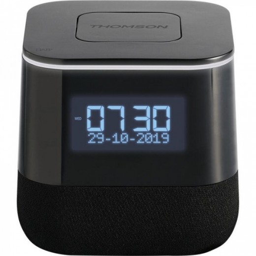 Thomson Radio Reloj Despertador - Pantalla LCD - Doble Alarma - Luz Ajustable - Color Negro