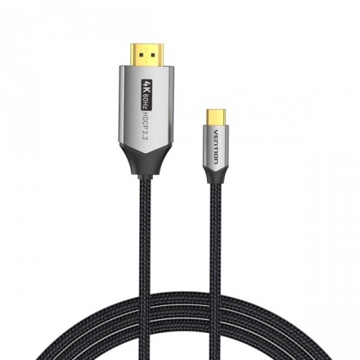 Vention Cable USB-C a HDMI 4K - Resolucion 4K@60Hz - Plug & Play - Conectores chapados en oro - Color Negro