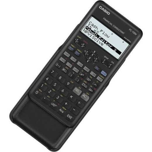 Casio FC-100V-2 Calculadora Financiera - Pantalla de 4 Lineas - Visualizacion de Varios Parametros al mismo Tiempo - Teclas de Acceso Directo - Alimentacion con Pilas