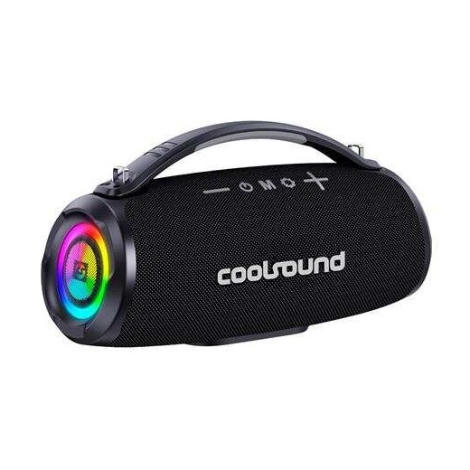 Coolsound Altavoz Bluetooth Beach Boom 40W - Asa de Transporte - Efecto Luces LED - Color Negro