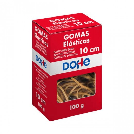 Dohe Goma de Borrar Resistente - Longitud 10cm - Fabricada en Latex de Gran Elasticidad - Caja de 100gr