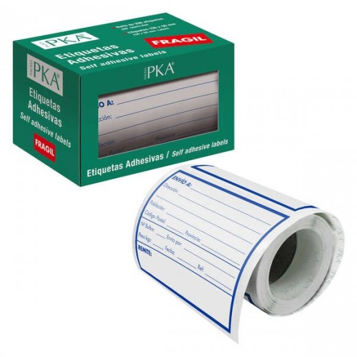 Dohe Rollo de 200 Etiquetas Adhesivas Pre-Impresas - 109x82mm - Ideal para Expedicion de Paquetes