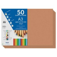 Dohe Cartulinas A3 - 50 Hojas - Gramaje de 180g - Ideal para Manualidades y Proyectos Escolares