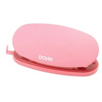 Dohe Soft Touch Taladro de Sobremesa - Taladra hasta 16 Hojas - Diseño Ergonomico - Color Rosa Pastel