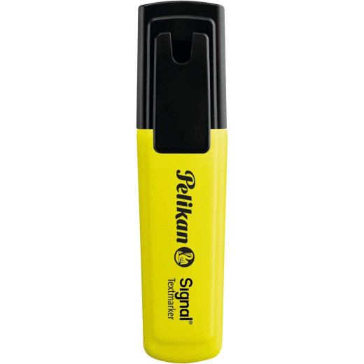 Pelikan Subrayador Textmarker Signal - Punta Biselada de 2.0mm - Tinta de Secado Rapido - Ideal para Resaltar Texto - Color Amarillo Fluorescente