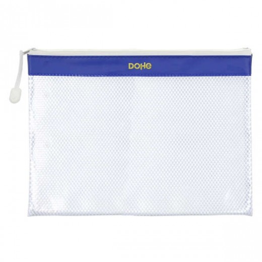 Dohe Bolsa Cremallera PVC - 32x24cm - Ideal para Documentos A4