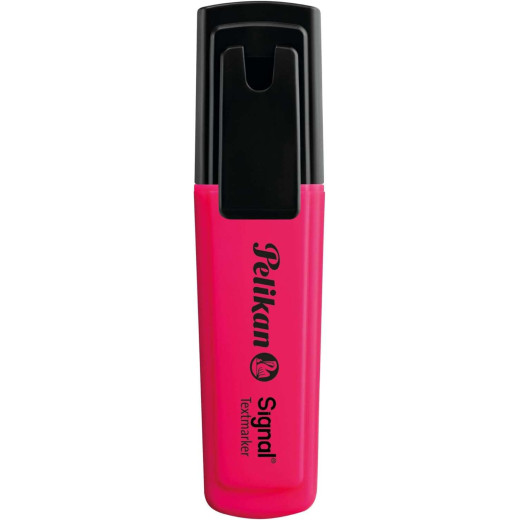 Pelikan Subrayador Textmarker Signal - Punta Biselada de 2.0mm - Tinta de Secado Rapido - Ideal para Resaltar Texto - Color Rosa Fluorescente
