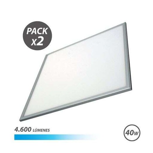 Elbat Pack 2 Paneles LED 60X60 40W 4600LM Luz Fria