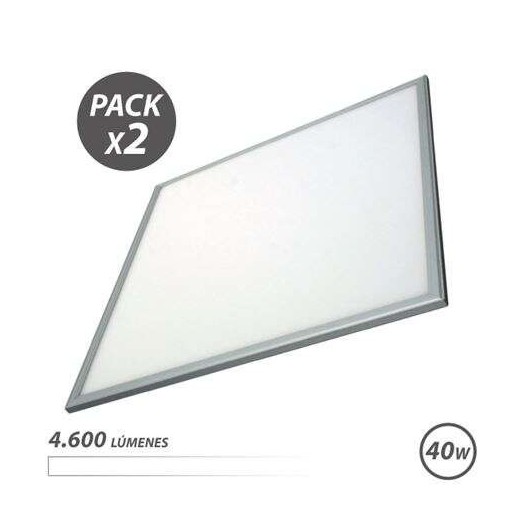 Elbat Pack 2 Paneles LED 60X60 40W 4600LM - Color Blanco